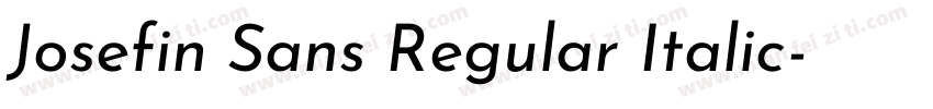 Josefin Sans Regular Italic字体转换